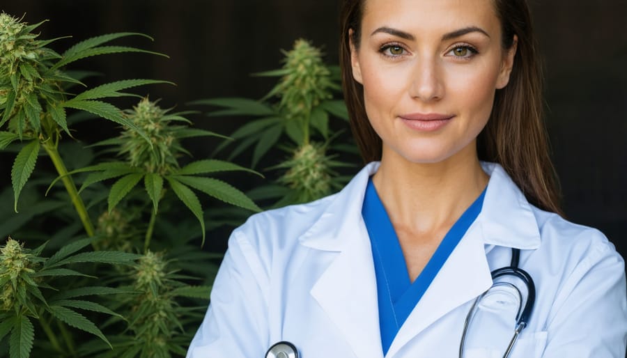 Healthcare provider participating in medical cannabis continuing education program